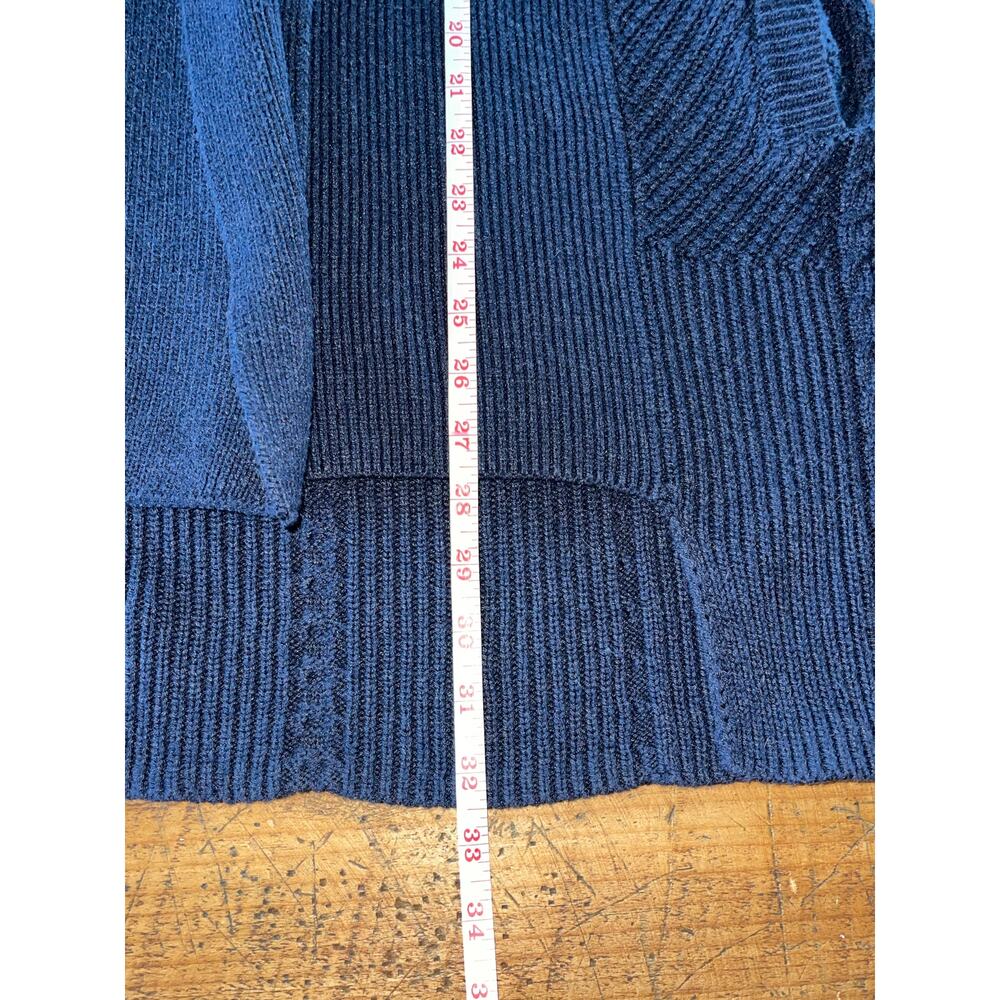 Womens Cabi Navy Blue Countryside Cable Knit Open Front Cardigan Sweater Size XS - Picture 9 of 10
